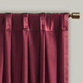 Pleat Curtain Panel With Tieback Only 1 Pc Panel Burgundy Polyester