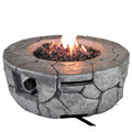 Living Source International 9'' H X 28'' W Fiber Reinforced Concrete Outdoor Fire Pit Stone Gray Stone Gray Modern Concrete