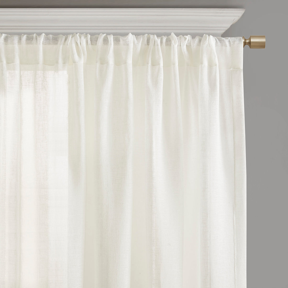 Embroidery Curtain Panel Only 1 Pc Panel White Polyester