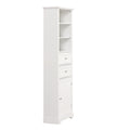 Tall Bathroom Storage Cabinet,Cabinet With One Door And Two Drawers, Freestanding Storage Adjustable Shelf, Mdf Board,White White Mdf