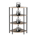 4 Tier Corner Open Shelf,Bookcase Freestanding