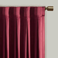 Pleat Curtain Panel With Tieback Only 1 Pc Panel Burgundy Polyester