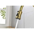 Single Handle High Arc Pull Out Kitchen Faucet,Single Level Stainless Steel Kitchen Sink Faucets With Pull Down Sprayer Brushed Gold Stainless Steel