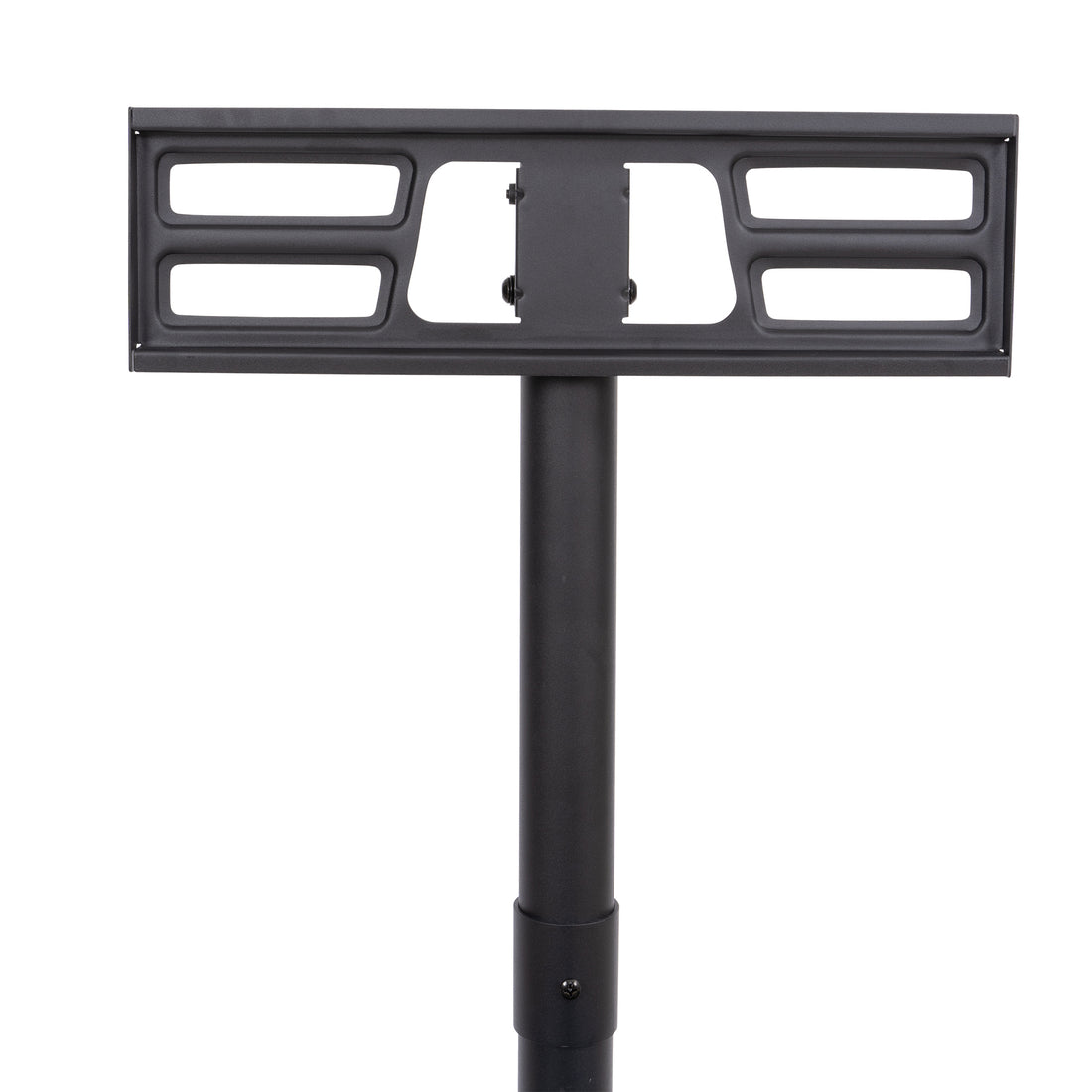 Mobile Tv Stand On Wheels, Height Adjustable Tilt Rolling Tv Stand With Media Shelf For 23 60 Inch Led, Lcd, Oled Flat&Curved Tvs, Holds Up To 55Lbs, Max Vesa 400X400Mm Black Stainless Steel