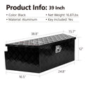 39 Inch Aluminum Utility Trailer Tongue Tool Box 5 Bar Tread Trailer Tongue Box Waterproof Under Truck Storage For Pick Up Truck Bed, Rv Trailer, Atv With Lock & Ke 38.8