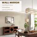 40 X 30 Inch Wall Mirror, Aluminum Frame Rectangular Wall Mirrors Decorative Mirror, 5 Layer Float Technology Mirror For Home Decor, Bathroom, Corner Hangs Horizontal Vertical Black Mdf