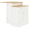 Kitchen Island with Storage Cabinet and 2 Level