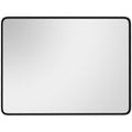 36 X 24 Inch Wall Mirror, Aluminum Frame Rectangular Wall Mirrors Decorative Mirror, 5 Layer Float Technology Mirror For Home Decor, Bathroom, Corner Hangs Horizontal Vertical Black Mdf