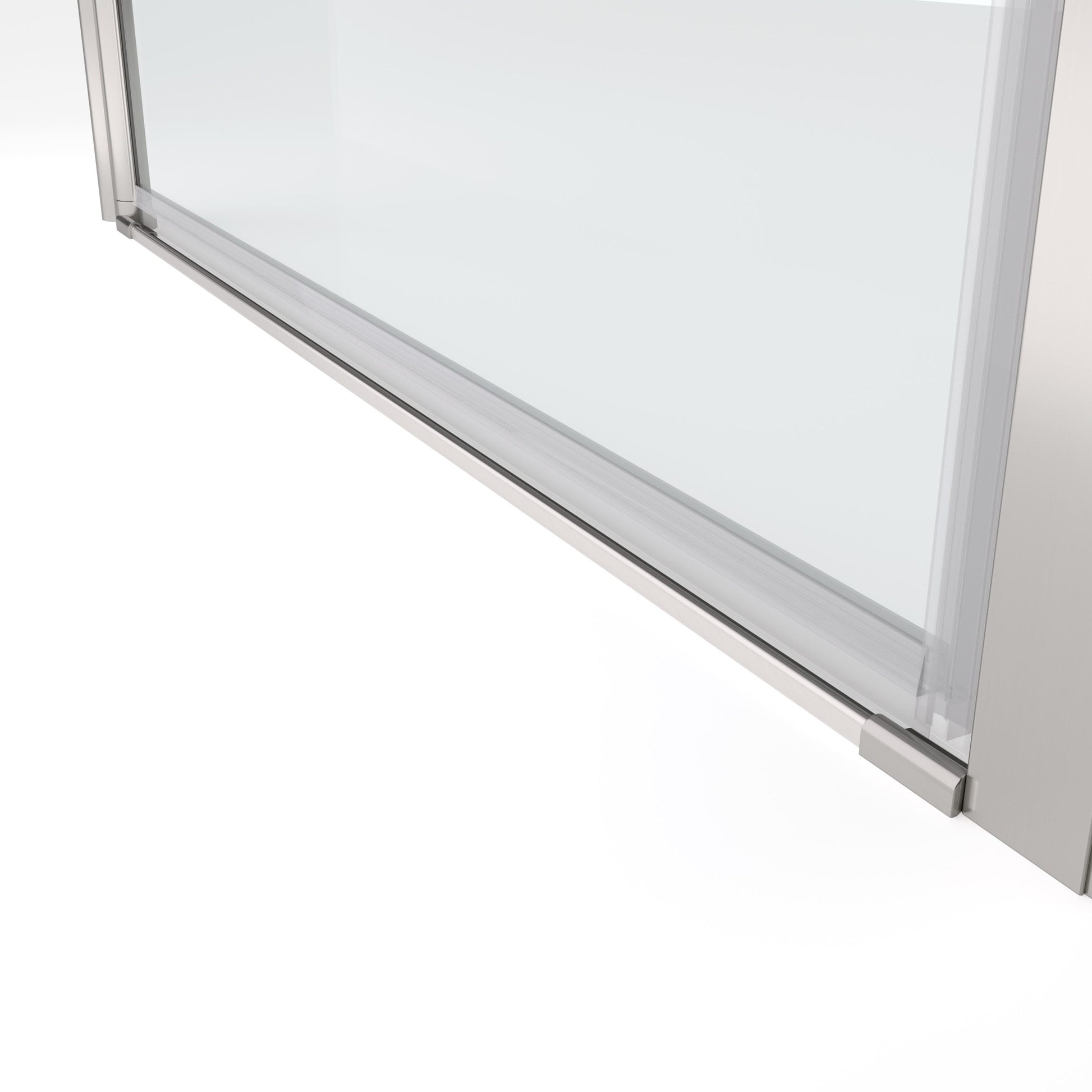 1 3 8" Adjustment,Universal Pivot Shower Door, Open Outside, With 1 4" Tempered Glass Chrome Bathroom Aluminium Alloy