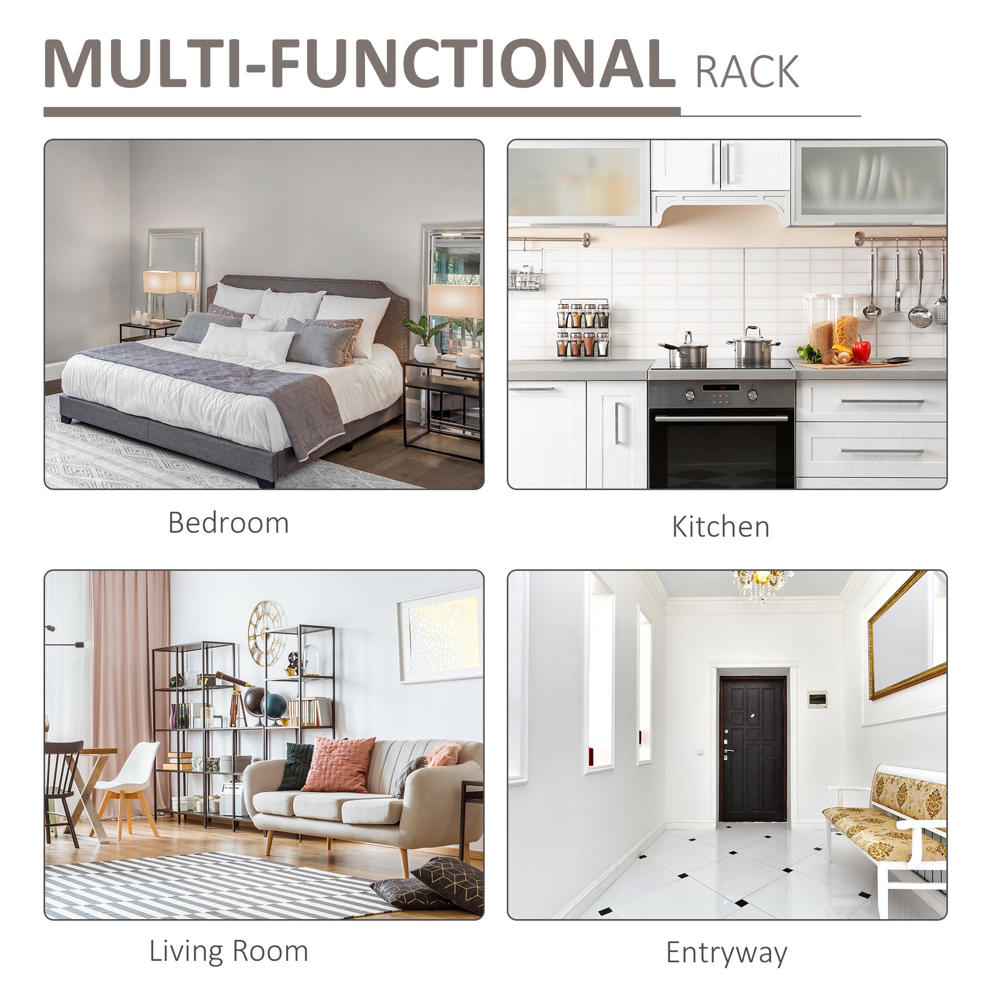 3 Tier Console Table Industrial Style Storage Metal Wooden Shelf With A Robust Multi Functional Design & Adjustable Feet, Black Rustic Brown Mdf Steel