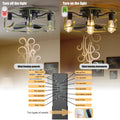 Flush Mount Ceiling Fans With Lights And Remote Control Green Caged Low Profile Ceiling Fan Modern Metal Ceiling Fanfor Farmhouse Dining Room Bedroom Kitchen Living Room Green Modern Iron