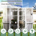 Greenhouse, Wooden Lean To Greenhouses For Outdoors, Heavy Duty Walk In Green House For Outside Winter, Large Hot House For Sunroom Storage Shed, Garden, Backyard 103.9''X98.4''X77.6'' White Gray Weather Resistant Frame Garden & Outdoor Wood Glass