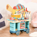 Kids Kitchen Food Stand With Play Food, Cashier Register, Accessories Ages 3 6 Multicolor Abs