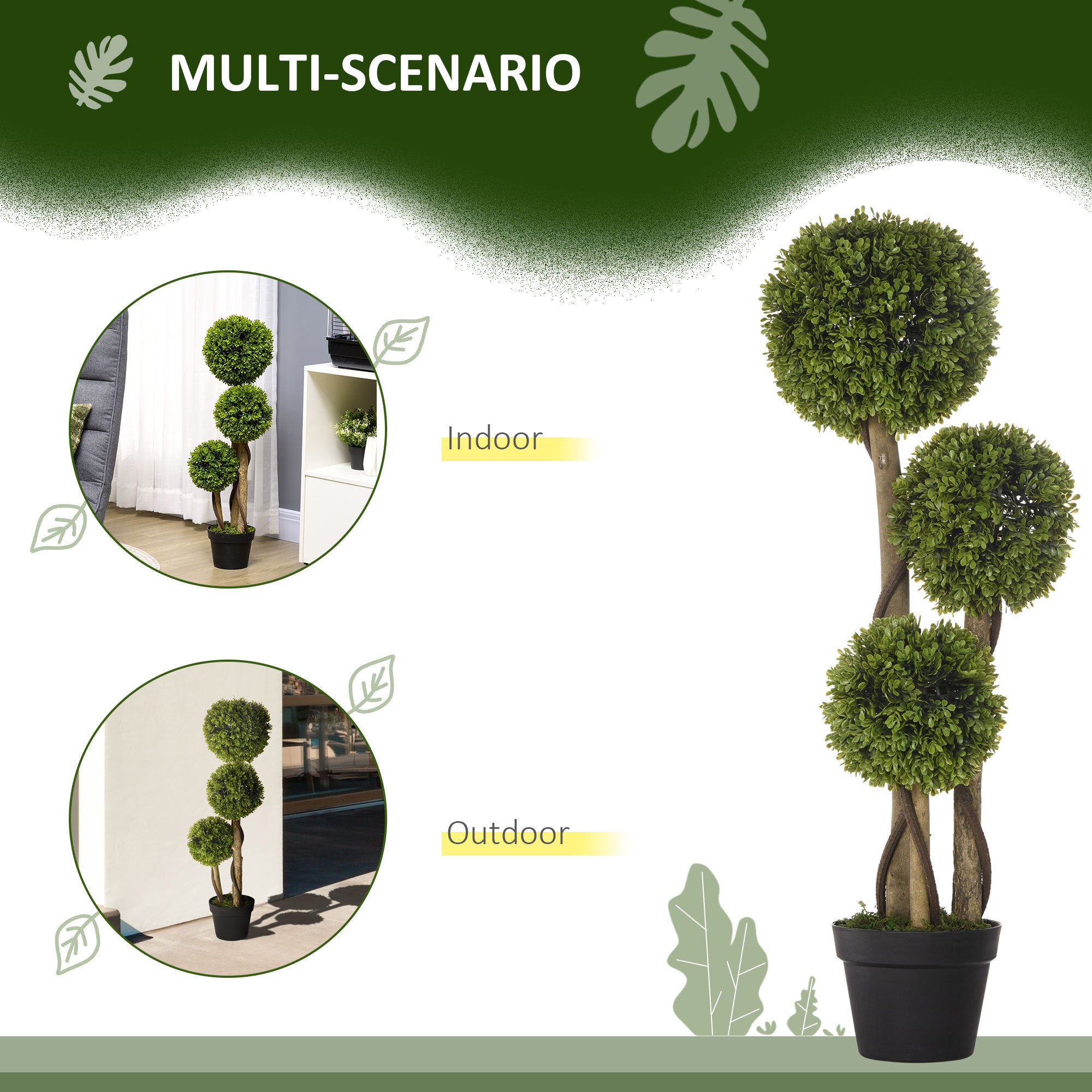 Artificial Plant for Home Decor Indoor & Outdoor Fake light green-plastic