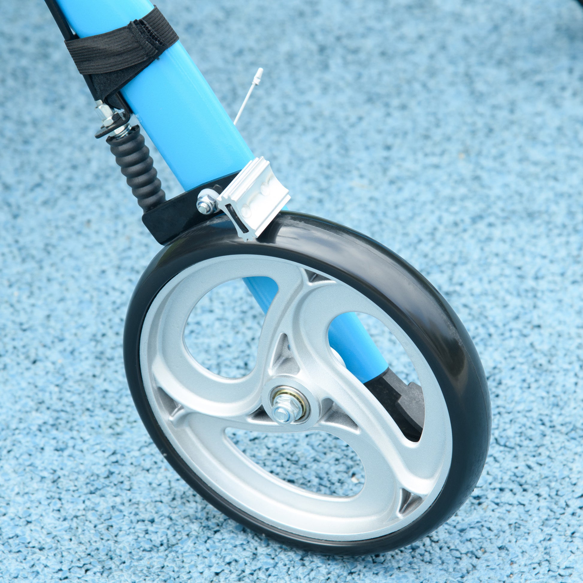 Rollator Walker With Seat And Backrest, Height Adjustable Aluminum Rolling Walker With 10'' Front Wheels, Storage Bag, Lightweight Mobility Walking Aid For Seniors, Adults, 300Lb Capacity, Blue Light Blue Aluminium