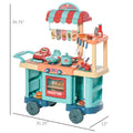 Kids Kitchen Food Stand With Play Food, Cashier Register, Accessories Ages 3 6 Multicolor Abs