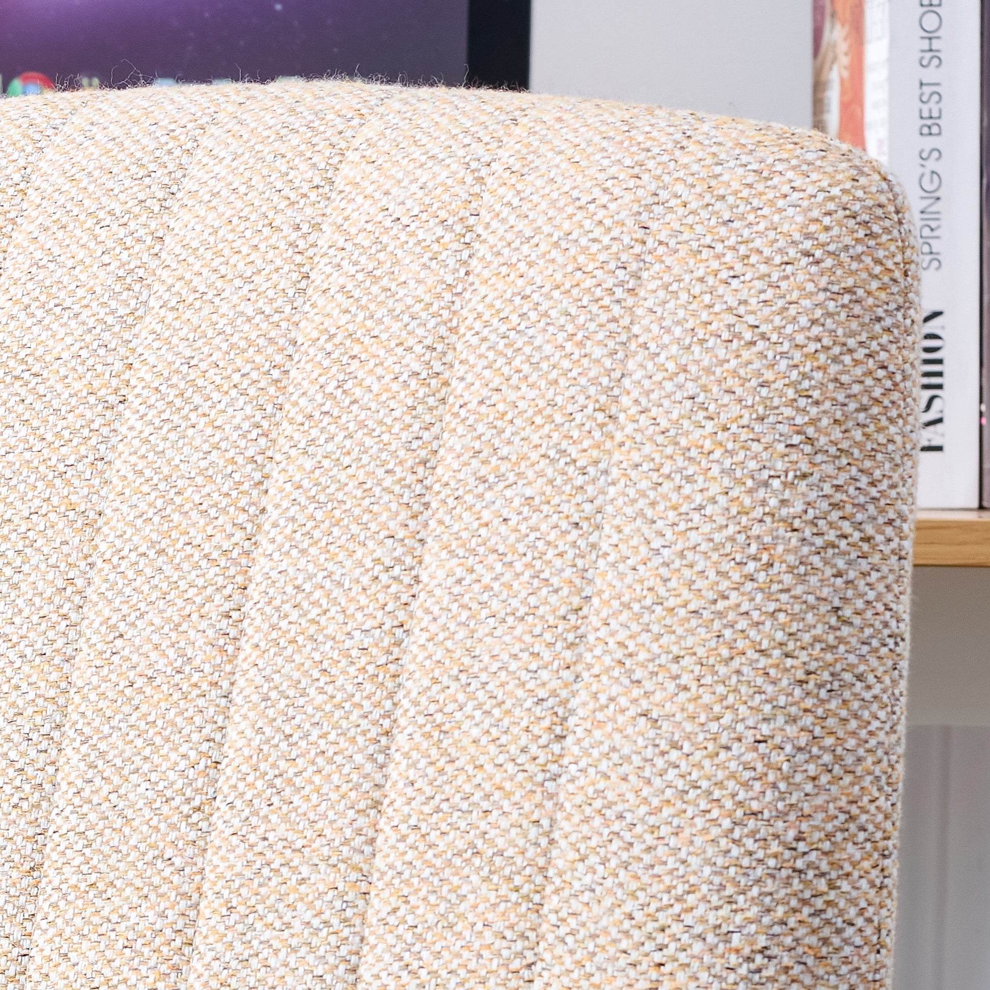 Fabric Material Home Computer Chair Office Chair beige-linen-fabric