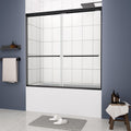 Bathtub Bypass Shower Door, Sliding Door, With 1 4