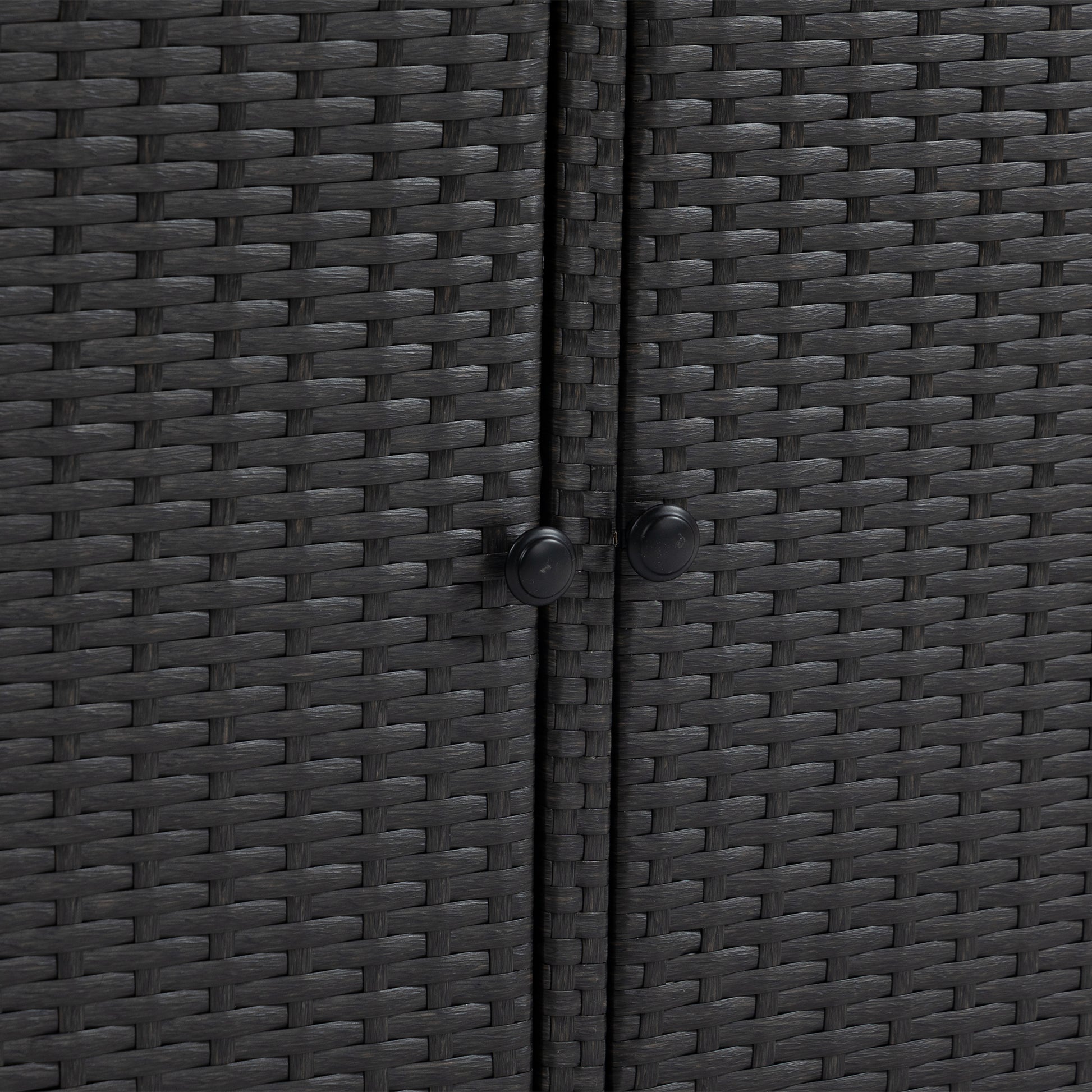 Outdoor Wicker Bar Cart, Patio Wine Serving Cart W Wheels, Rolling Rattan Beverage Bar Counter Table W Glass Top For Porch Backyard Garden Poolside Party, Black No Black Garden & Outdoor Steel