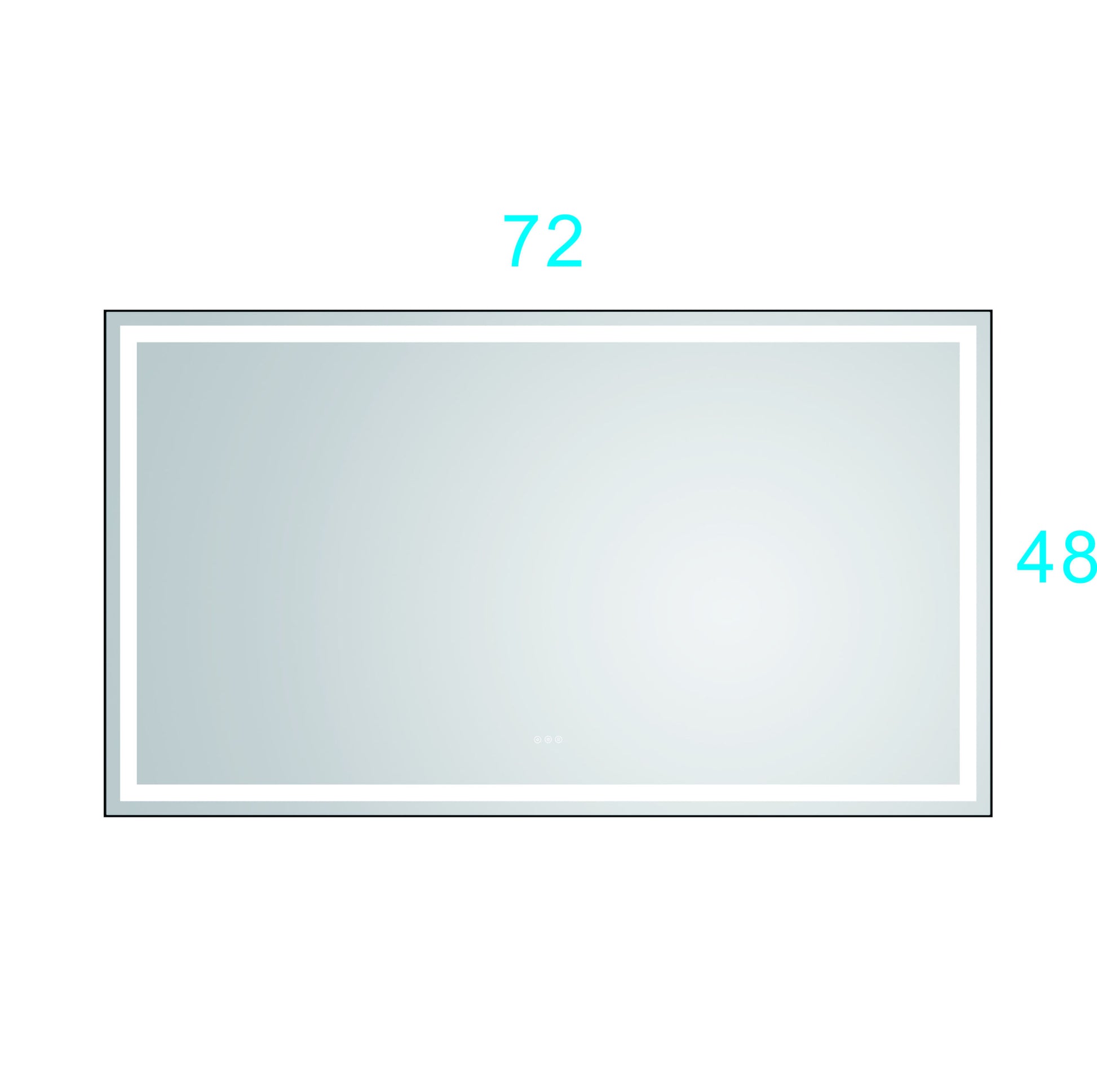 bathroom led mirror is multi functional and each matt black-aluminium