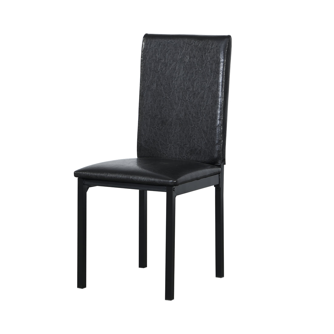 4 Piece Metal Frame Dining Seats Black Metal