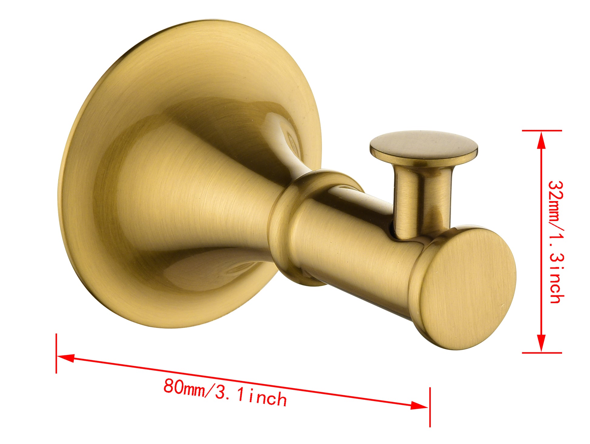 6 Piece Bathroom Towel Rack Set Wall Mount Brushed Gold Brass