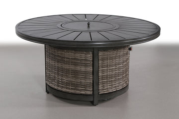 25 H X 52 W Propane Outdoor Fire Pit Table Gray Garden & Outdoor Modern Stone Aluminum