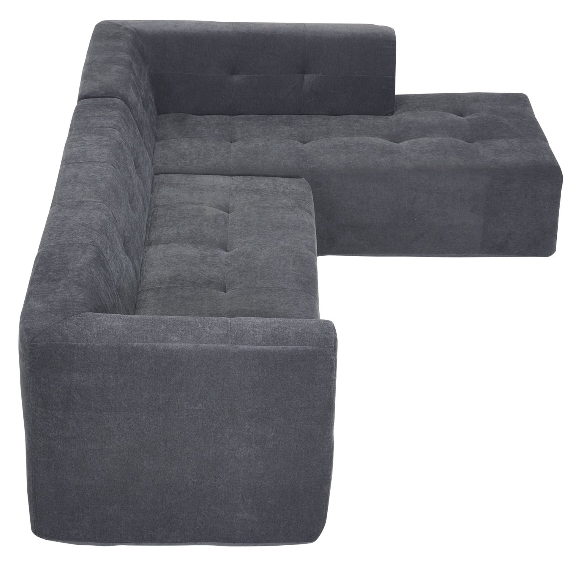 110.2*72.8" Modular Modular Combination Living Room Sofa Set, Modern Minimalist Sofa, Living Room Upholstered Sofa Bed, Bedroom, 3Pcs Computer Free Combination, L Shaped,Dark Grey Dark Grey Foam Chenille 3 Seat
