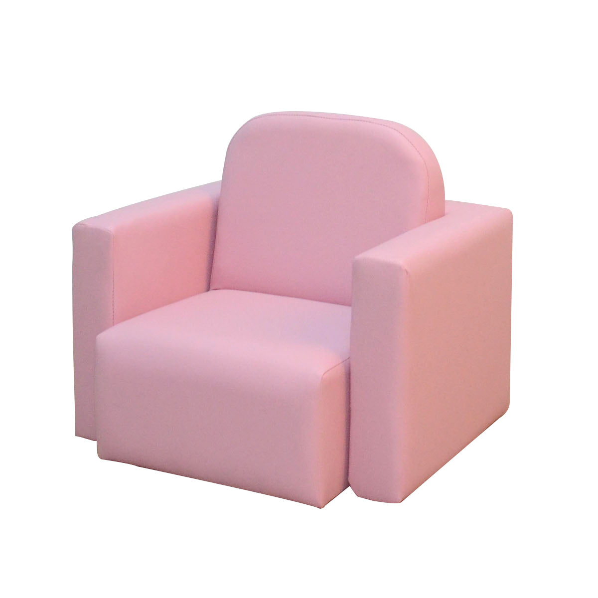 2 in 1 Multifunctional Kids Sofa Convertible Table and pink-pvc