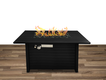 Steel Propane Natural Gas Outdoor Fire Pit Table With Lid Black Garden & Outdoor Modern Stone Stainless Steel