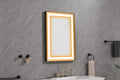 bathroom led mirror is multi functional and each matt black-aluminium