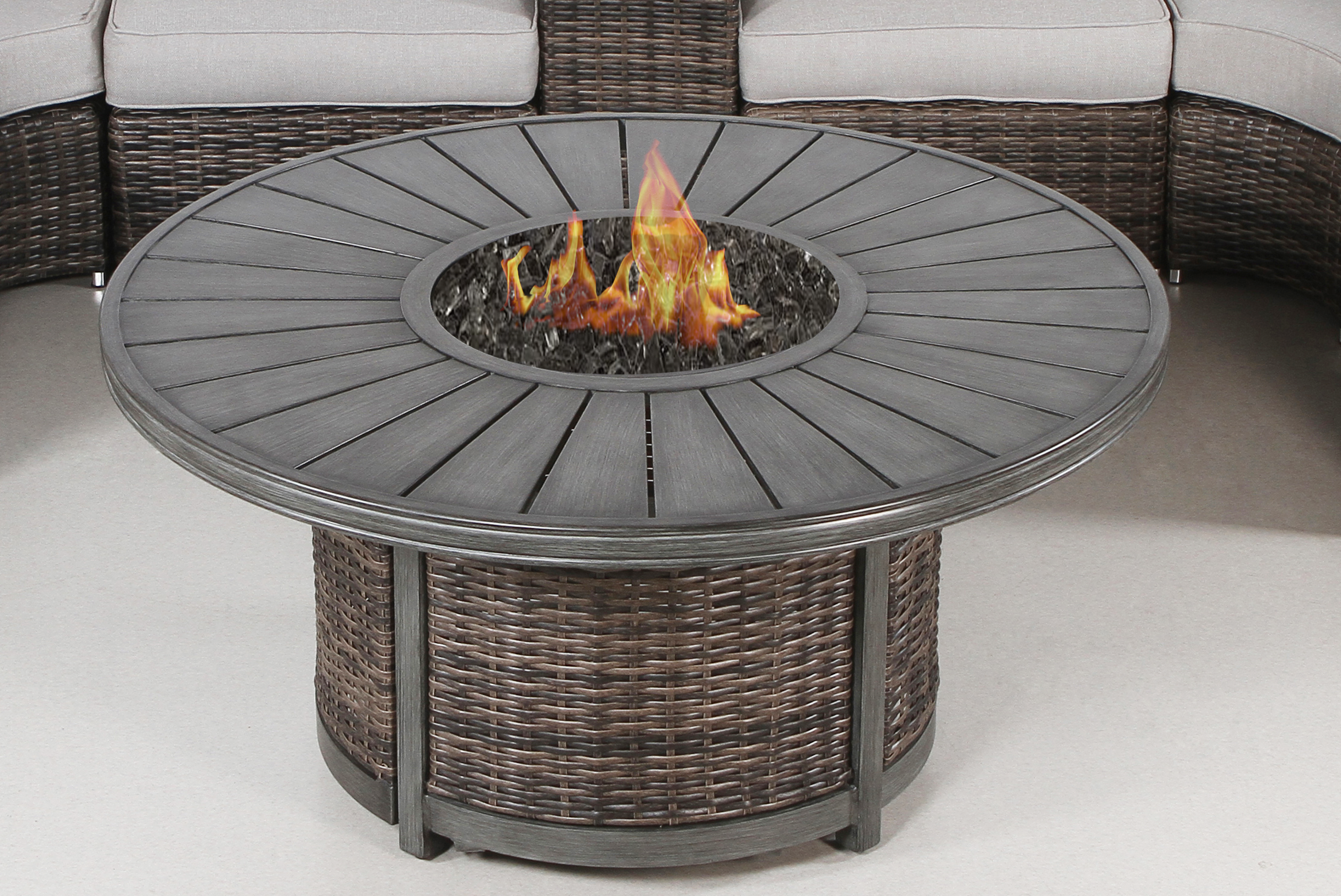 Living Source International 25 H X 52 W Propane Outdoor Fire Pit Table