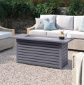 Steel Propane Natural Gas Outdoor Fire Pit Table With Lid Gray Garden & Outdoor Modern Stone Stainless Steel