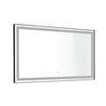 bathroom led mirror is multi functional and each matt black-aluminium