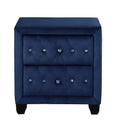 Sophia Modern Style Nightstand Made With Wood In Blue Blue 2 Drawers Contemporary,Modern Wood