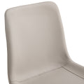 Light Gray Artificial Leather Backrest Cushion Dining Chair, Black Metal Legs, Curved Widened Cushion Design For More Comfort, Suitable For Restaurants, Kitchens, Bedrooms, Offices. 6 Chairs 0502 Light Gray Faux Leather