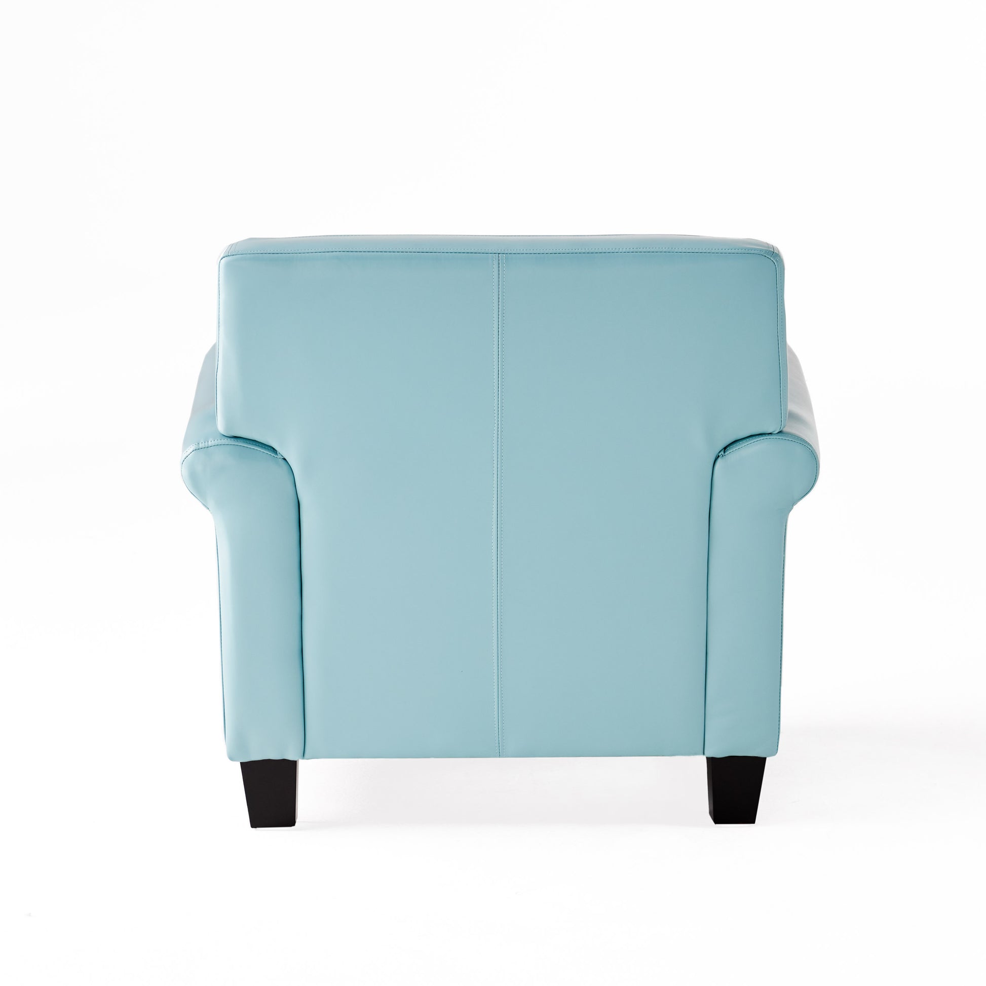 Yonkers Club Chair Teal Blue Leather