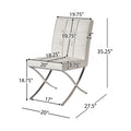 Pavilion Dining Chair Set Of 2 White Foam Leather