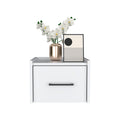 Floating Nightstand Calion, Bedroom, White White Particle Board Engineered Wood