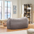 Asher Soft Microfiber Suede 6.5 Ft Cylinder Bean Bag Charcoal Pvc
