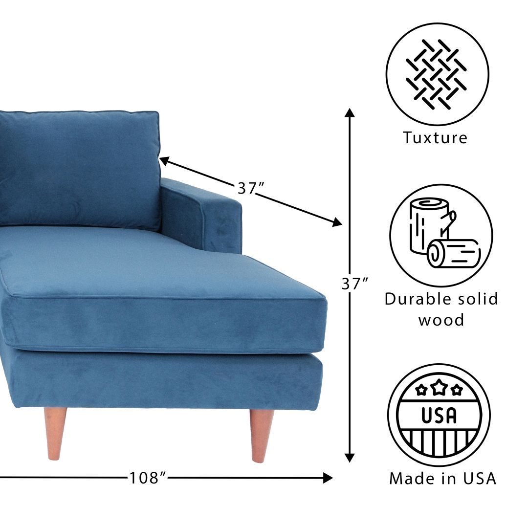 Navy Blue L Shaped Sectional Sofas For Living Room, Modern Sectional Couches For Bedrooms, Apartment With Solid Wood Frame Polyester Fabric Navy Blue Wood Foam Polyester