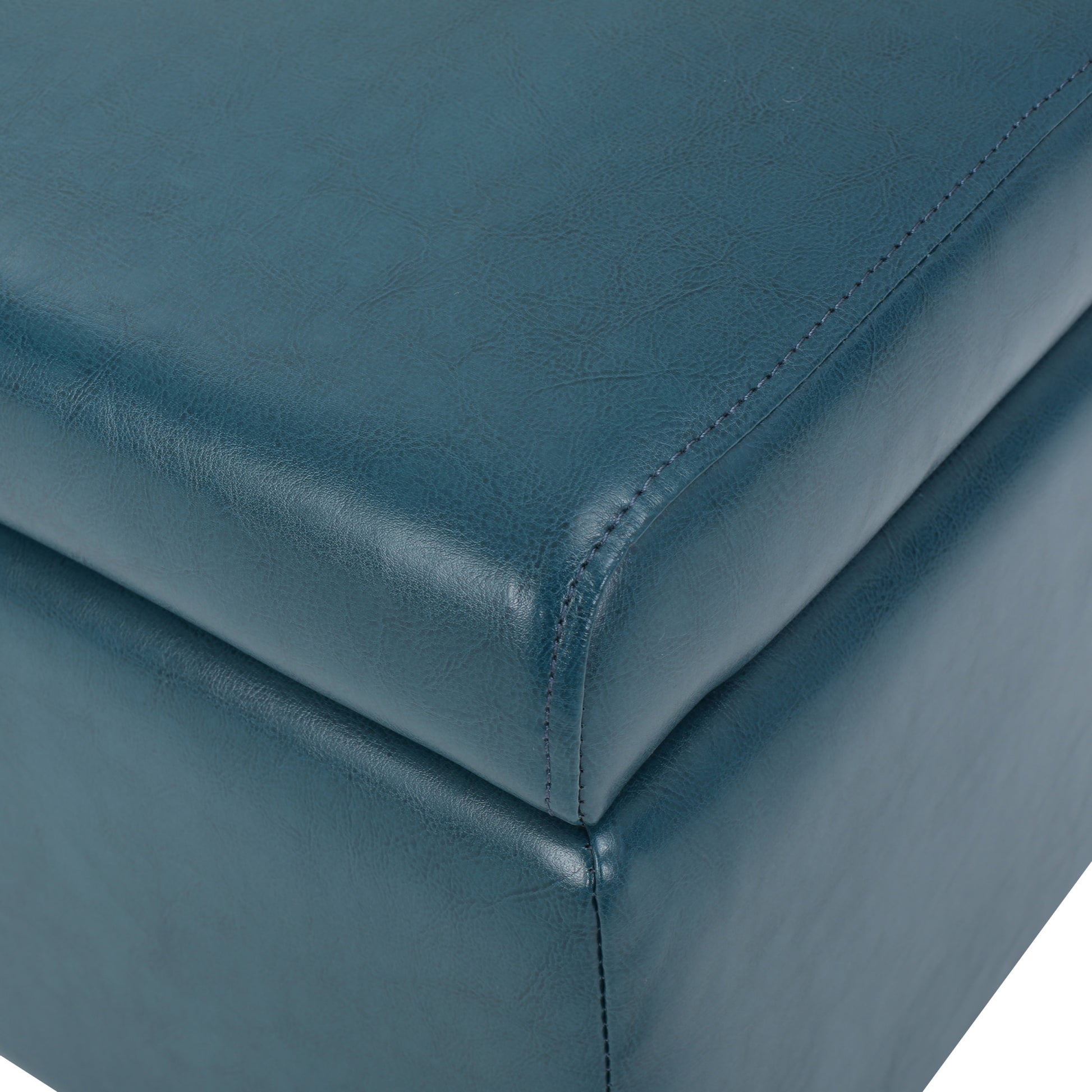 Storage Ottoman Teal Pu