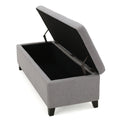 Selma Storage Ottoman V2 Light Grey Fabric