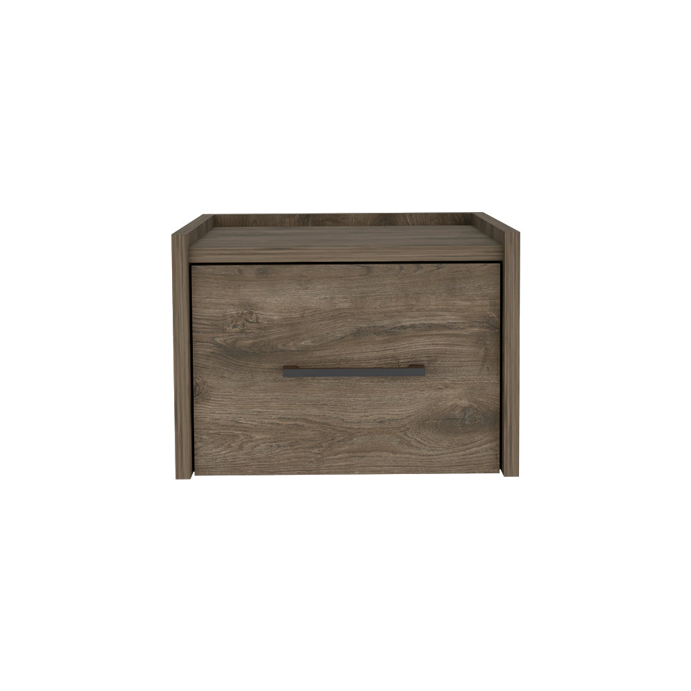 Floating Nightstand Calion, Bedroom, Dark Brown Dark Brown Particle Board Engineered Wood