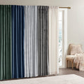 Room Darkening Poly Velvet Rod Pocket Back Tab Curtain Panel Pair 2 Pcs Window Panels Green Polyester