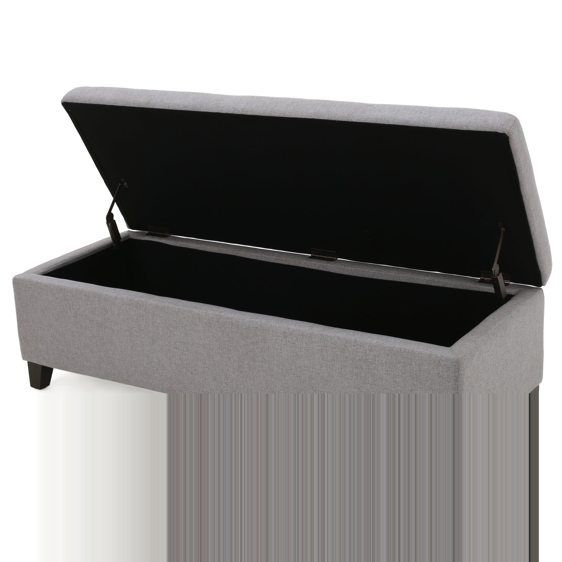 Selma Storage Ottoman V2 Light Grey Fabric