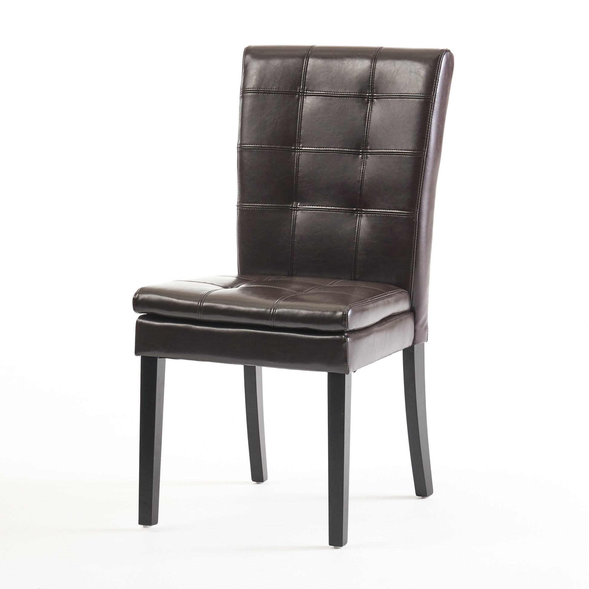 Badin Kd Dining Chair Chocolate Pu Leather