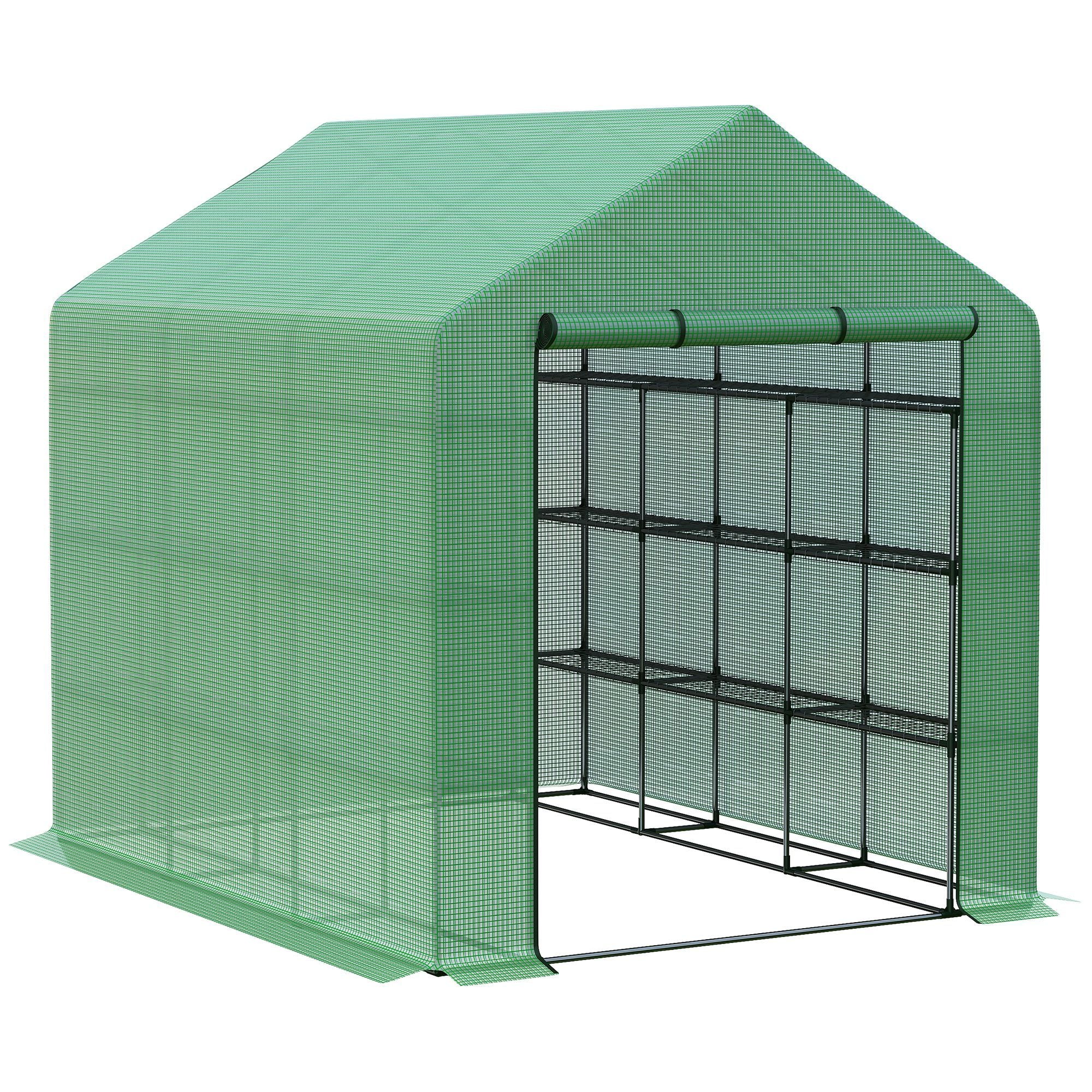 Walk in Greenhouse for Outdoors with Roll up