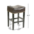 Old Sku: 74515.00 30 Inch Backless Brown Leather Counter Stool Set Of 2 Brown Set Of 2 Leather