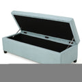 Brentwood Storage Ottoman Light Blue Fabric